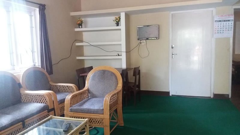 Living room with dining area