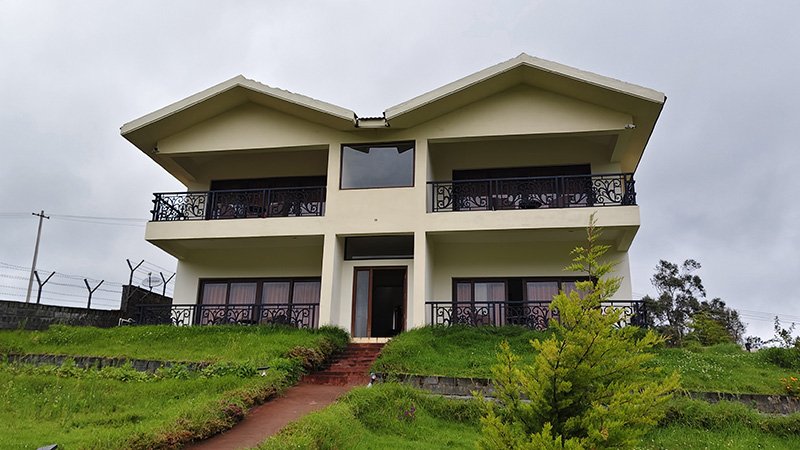 Aakran Cottage top floor view with scenic surroundings