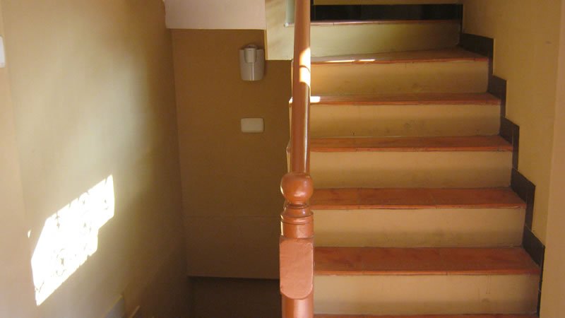 Indoor staircase area