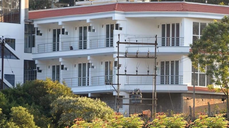 Modern hotel building exterior