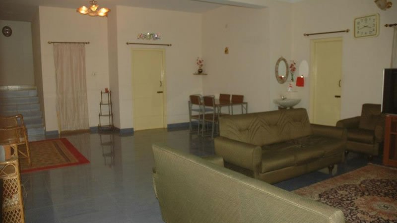 Large living room with sofas