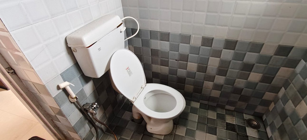 Bathroom with western toilet