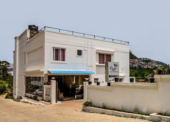 Exterior White Building at Rich White House Ooty