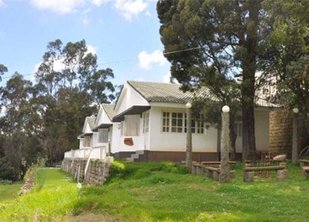 Exterior view with surrounding garden at Sabol Holiday Cottage