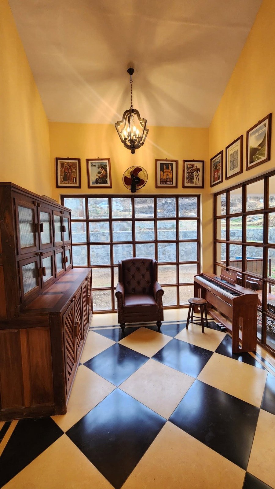 Piano corner with armchair
